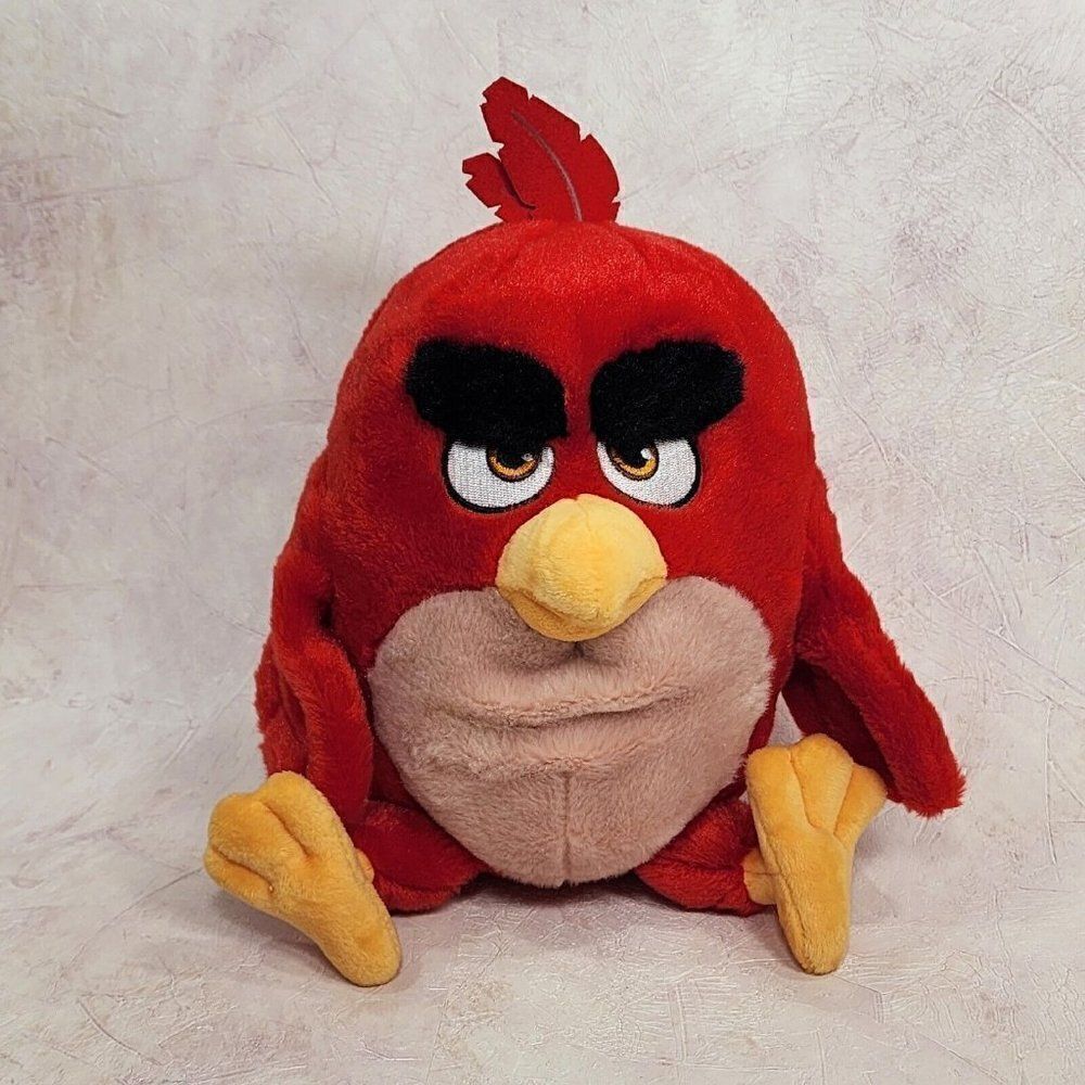 Rovio 2016 ROVIO‎ 10" Angry Bird Commonwealth Red Bird Stuffed Stuffed Plush Toy